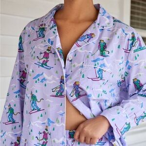 Printfresh Hit The Slopes Long-Sleeve Pajama Top Only Size L NWOT
